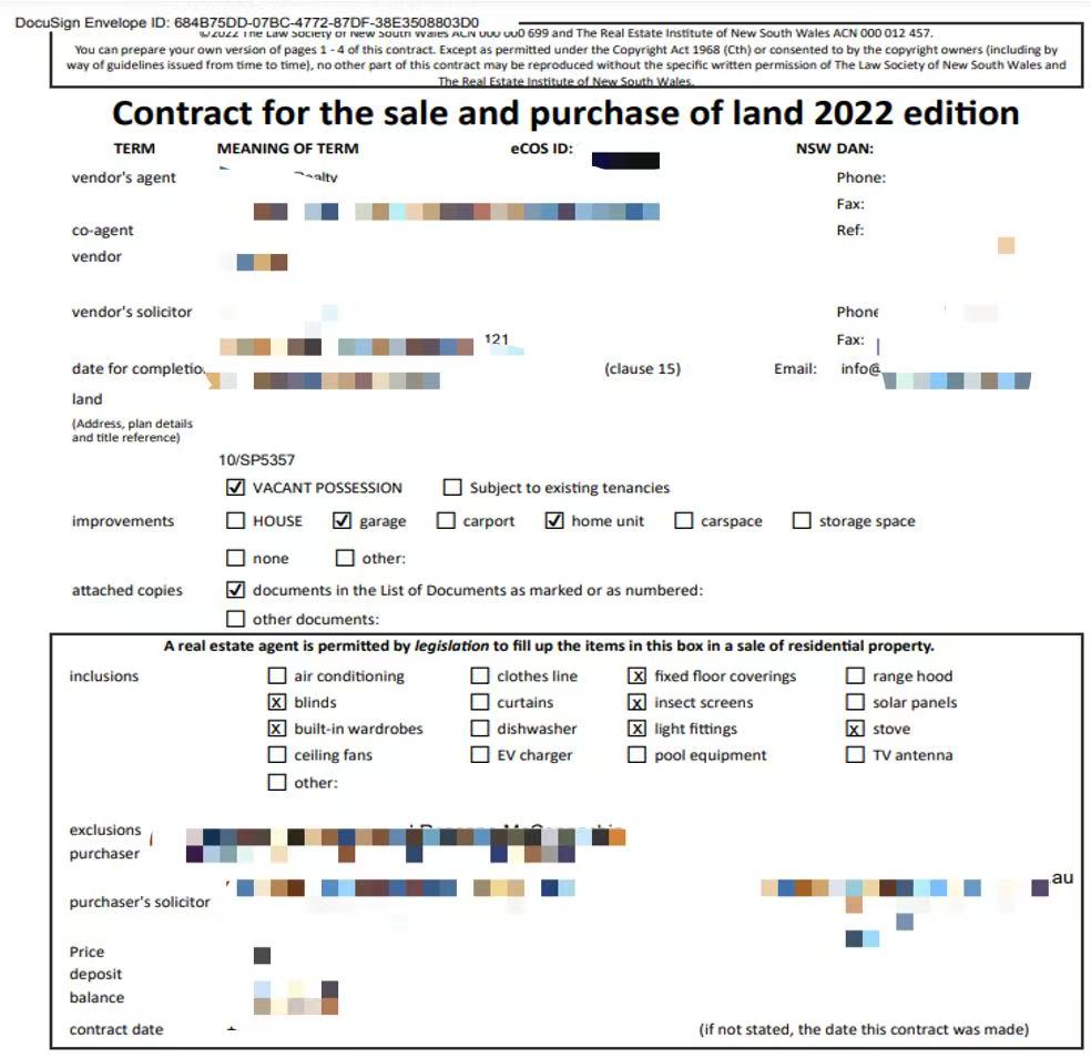 Contract for sale and purchase of land 2022 edition
